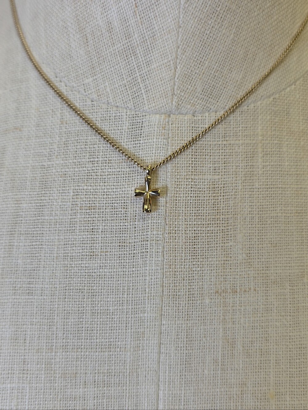 James Avery St. Theresa 14k Gold Cross Pendant Necklace Set - Picture 5 of 8